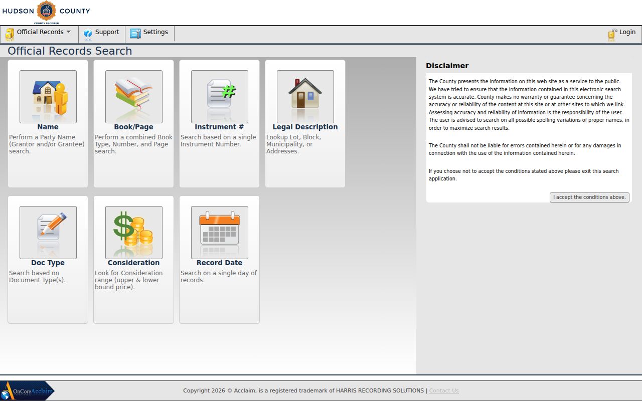 Union City residents directory Hudson County deed index search tabs