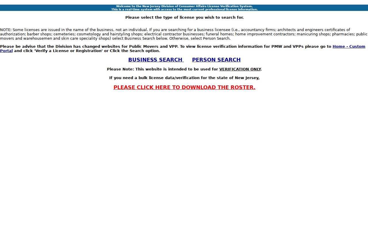 Union City residents directory New Jersey professional license verification