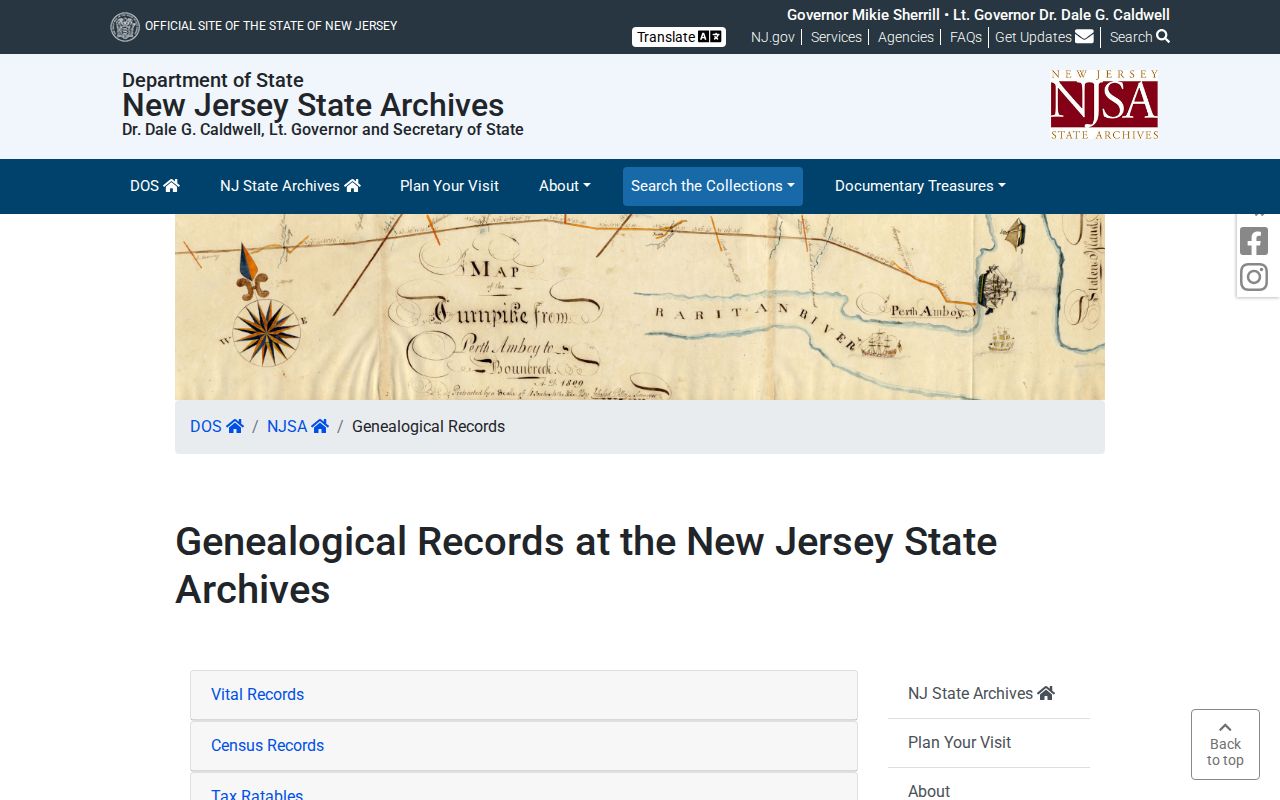 Union City residents directory New Jersey State Archives genealogy collections